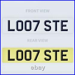 007 STE Private Number Plate STEVEN STEPHEN STEVE Funny Rude Bond Aston Martin