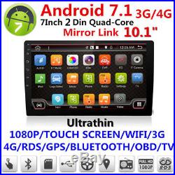 10.1 2Din Car Stereo Radio Media Player GPS Wifi DVD 3G/4G DAB Mirror Link OBD