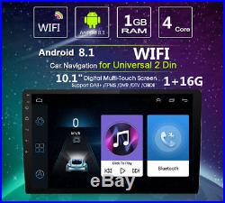 10.1inch Android 8.1 Double 2Din Quad-Core Car Stereo Radio GPS WiFi Mirror Link