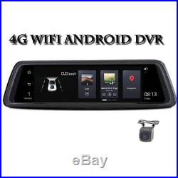 10'' Full Touch IPS 4G Android Car DVR Camera Bluetooth WiFi GPS Video Recorder