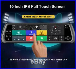 10 Full Touch IPS 4G Car DVR Dual Camera Android Mirror GPS Bluetooth WIFI ADAS