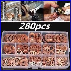 12 Sizes Sump Plug Set Kit With Plastic Box Assortment Copper Washers 280Pcs