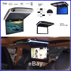 12V 10.2 HD Digital TFT Multimedia Video HDMI Car Roof Mount Flip Down Monitor