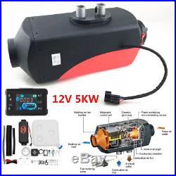 12V 5KW Diesel Fuel Air Heater Car Truck Heating Kit LCD Monitor Wireless Remote
