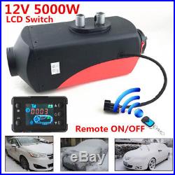 12V 5KW Diesel Fuel Air Heater Car Truck Heating Kit LCD Monitor Wireless Remote