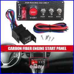 12V Racing Car Boat Engine Start Push Button 4 in 1 Toggle Ignition Switch Panel