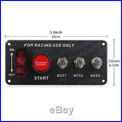 12V Racing Car Boat Engine Start Push Button 4 in 1 Toggle Ignition Switch Panel