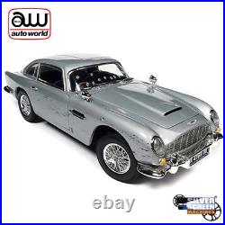 1964 Aston Martin DB5 Coupe Silver Birch Metallic 007 (Damaged Veesion) 118 AW