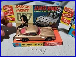 1965 Vintage Cirgi 218 Aston Martin Db5 007 James Bond Goldfinger Nm In Box