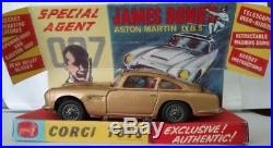 1965 Vintage Corgi No. 261 James Bond Gold Aston Martin DB5 from Goldfinger