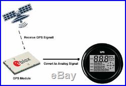1X 85mm MPH KM/H GPS 12V 24V Digital SOG COG ODO TRIP Car Boat Speedometer Meter