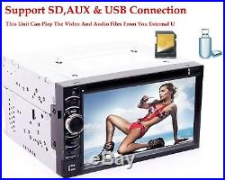 2 Din Car Stereo DVD CD MP3 Player HD In Dash AUX Bluetooth Ipod TV Radio&Camera