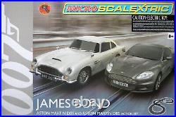 2015 Micro Scalextric James Bond 007 Aston Martin G1122T HO Slot Car RACE SET