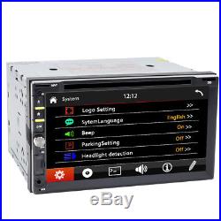 2DIN 7 Touchscreen Stereo Car DVD Player Auto Radio USB SD With Backup Camera