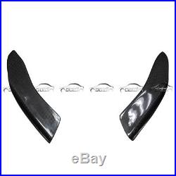 2Pcs Universal H2 Style Carbon Fiber Look Rear Bumper Lip Diffuser Splitters