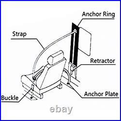 2x 3 Point Car Seat Belt Lap Extension Extender Adjustable Safety Belt Universal