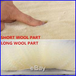 2x Genuine Australian Sheepskin Fur Long Wool Car Front Seat Covers Cushion Mat