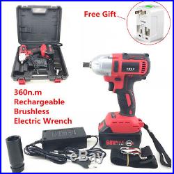 360n. M 68V Rechargeable Brushless Electric Impact Wrench Cordless 7800Ah Battery