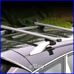 48 / 120 cm Silver Cross Bar Top Luggage Roof Rack Cargo Rail Car Auto Aluminum