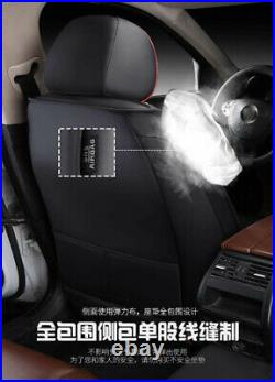 5 Seat PU Leather Full Set Luxury Car Seat Cover Cushion 6D Surround Breathable