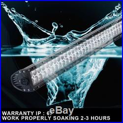 50 Curved Led Work Light Bar +(2)Cube Pods+Wiring Kit Roof Fog Driving Ford