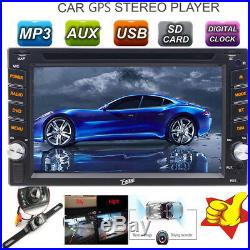6.2 Double 2Din Car DVD Stereo Radio Player Bluetooth HD Touch Screen Map Card