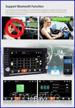 6.2 GPS Navigation Double Din Car Stereo DVD Radio Player Bluetooth FM + 8G Map