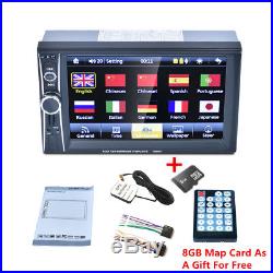 6.6 HD Touch 2 Din Car Stereo Radio MP5 Player GPS Navigation Bluetooth USB+Map