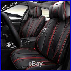 6D Surround Breathable Luxury Microfiber Leather Fit Car 5 Sits Cover Cushion
