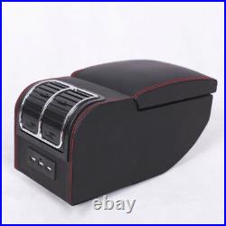6USB Rechargeable Car Charger Central Container Armrest Box Storage Case Durable