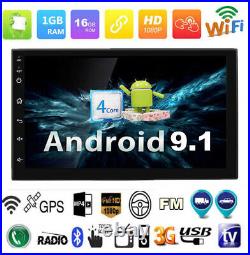 7 1080P Android 9.1 Quad-core RAM 1GB ROM 16GB Car Stereo Radio GPS Nav Player