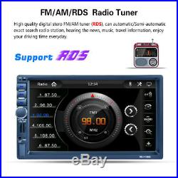 7 2DIN Touch Screen Car MP5 Player GPS Nav FM Bluetooth RDS Radio AUX & 8GB Map