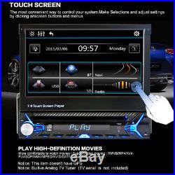 7''HD Touch Screen 1DIN Bluetooth Car MP5 Player Stereo Radio FM USB with Camera