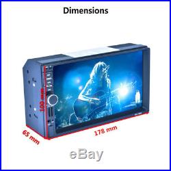 7 HD Touch Screen Double 2DIN Car Stereo MP5 Player Bluetooth Radio GPS+8G Card