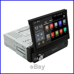 7 Retractable Screen 1Din Quad Core Car Stereo Radio GPS DAB RDS Wifi 3G 4G