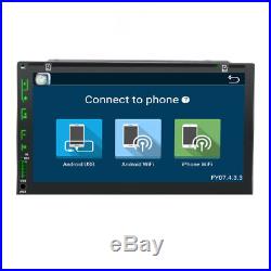 7 Smart Android6.0 3G WiFi Double 2DIN Car Radio Stereo DVD Player GPS+Camera