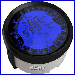 85mm GPS Speedometer Tachometer Water Temp Fuel Level Gauge Multi-Function Meter