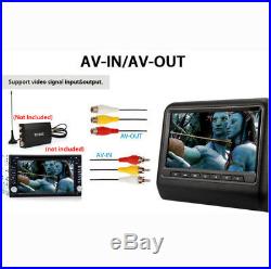 9'' Digital Screen Car DVD LCD Headrest USB SD HDMI Monitor Player Entertainment