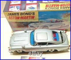 ASTON MARTIN DB5 JAMES BOND GILBERT TOY CAR -NEW OLD STOCK C/W BOX large