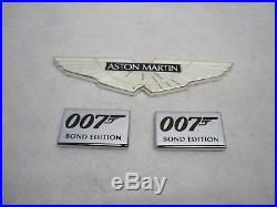Aston Martin 007 Bond Edition Emblem Badge Set Kit Oem