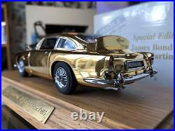 Aston Martin James Bond 22kt Gold Goldfinger Danbury Mint + Display Case
