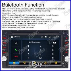 Car Audio 2-Din 6.2 Touchscreen Dvd Cd Player Bluetooth Stereo Radio GPS+Camera