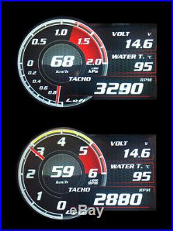 Car OBD2 Digital Turbo Boost Oil Pressure Gauge Speed Meter Real-time Monitoring