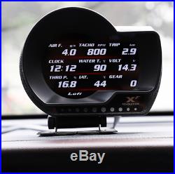 Car OBD2 Gauge HD LCD Screen HUD Head-Up Water/Oil Temp Digital Display Sensor