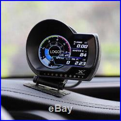 Car OBD2 Gauge HD LCD Screen HUD Head-Up Water/Oil Temp Digital Display Sensor