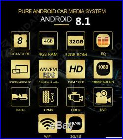 Car Radio Android 8.1 1 Din Stereo GPS Navigtion Quad Core 4GB RAM 32GB ROM WiFi