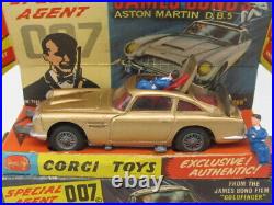 Corgi 261 Gold James Bond 007 Aston Martin D. B. 5 Exc A+ Rare Original Boxed 1965