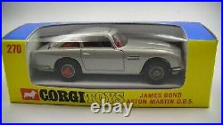 Corgi 270 James Bond 007 Vintage1970 Aston Martin Slimline Window Box In VG Cdn