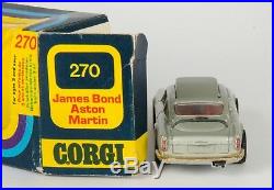 Corgi 270 James Bond Aston Martin DB5. Silver. MINT/Boxed. 1977 Version
