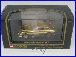 Corgi James Bond 007 Gold-plated Aston Martin Db5 Mib Gold Finger Sean Connery